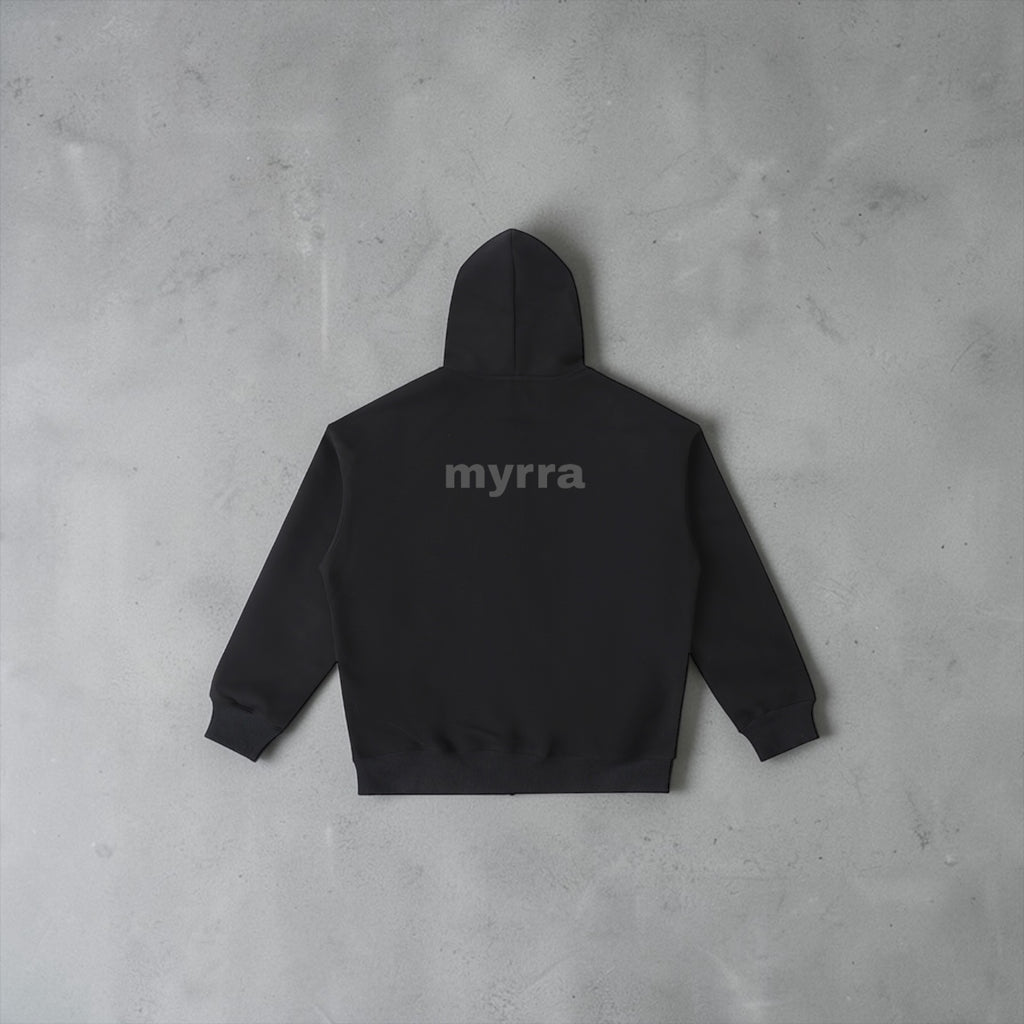 BLACK ZIP UP